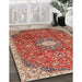 Traditional Red Medallion Rug in Family Room, tr2995