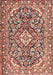 Machine Washable Traditional Fire Brick Red Rug, wshtr2997