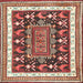 Round Machine Washable Traditional Fire Brick Red Rug, wshtr2999