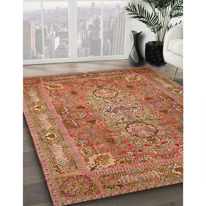 Traditional Red Persian Rug in Family Room, tr29