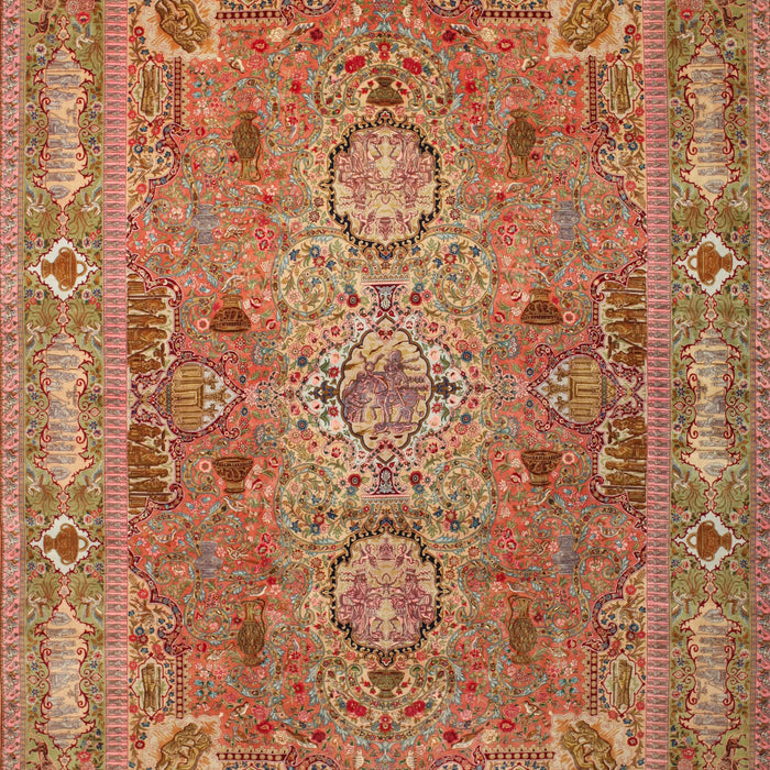 Machine Washable Traditional Red Rug, wshtr29