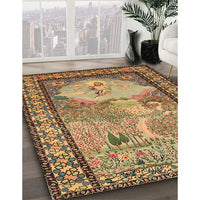 Traditional Dark Sienna Brown Persian Rug, tr2
