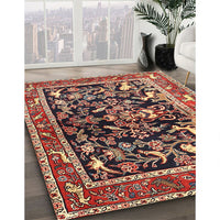 Traditional Saffron Red Animal Rug, tr3000