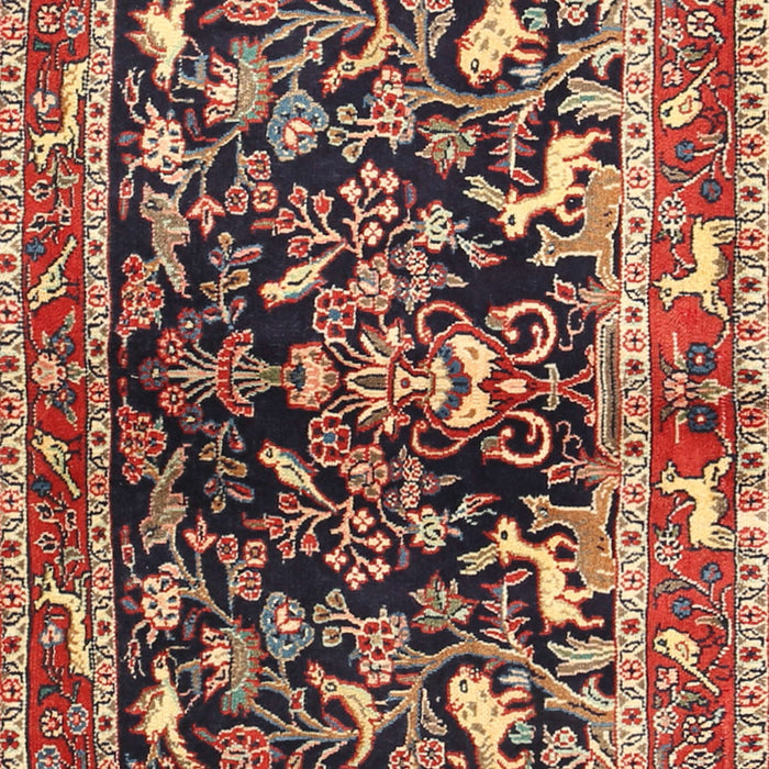 Traditional Saffron Red Animal Rug, tr3000