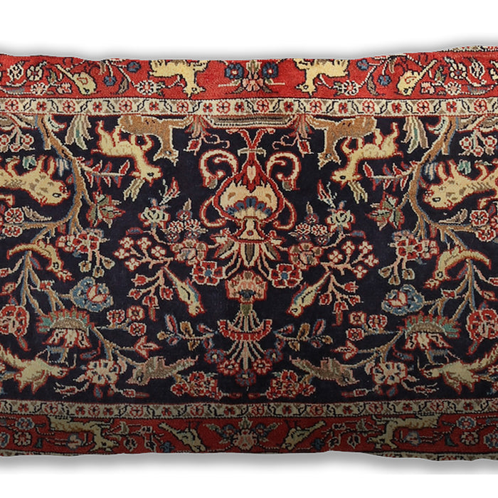 Traditional Classic Rectangular Saffron Red Lumbar Throw Pillow, 13 inch by 19 inch, lbtr3000