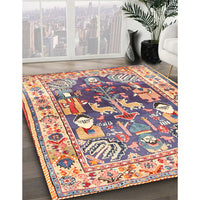 Traditional Brown Animal Rug, tr3001