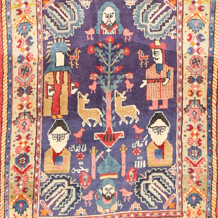 Traditional Brown Animal Rug, tr3001