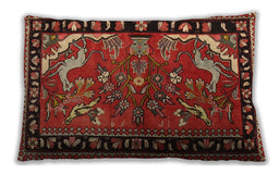 Traditional Classic Rectangular Tomato Red Lumbar Throw Pillow, 13 inch by 19 inch, lbtr3002