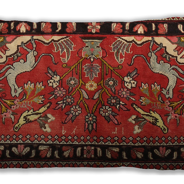 Traditional Classic Rectangular Tomato Red Lumbar Throw Pillow, 13 inch by 19 inch, lbtr3002