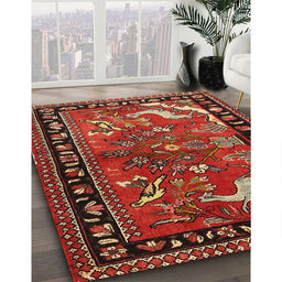 Traditional Red Persian Rug in Family Room, tr3002