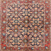 Square Traditional Brown Red Persian Rug, tr3003
