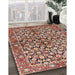 Traditional Brown Red Persian Rug in Family Room, tr3003