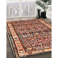 Traditional Saffron Red Persian Rug, tr3004