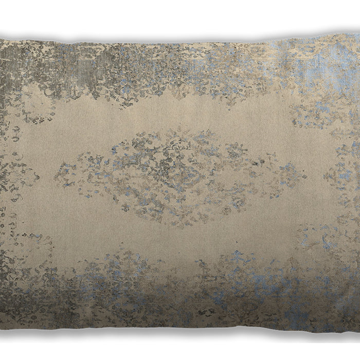 Traditional Classic Rectangular Light French Beige Brown Lumbar Throw Pillow, 13 inch by 19 inch, lbtr3005