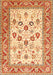 Machine Washable Traditional Orange Red Rug, wshtr3006