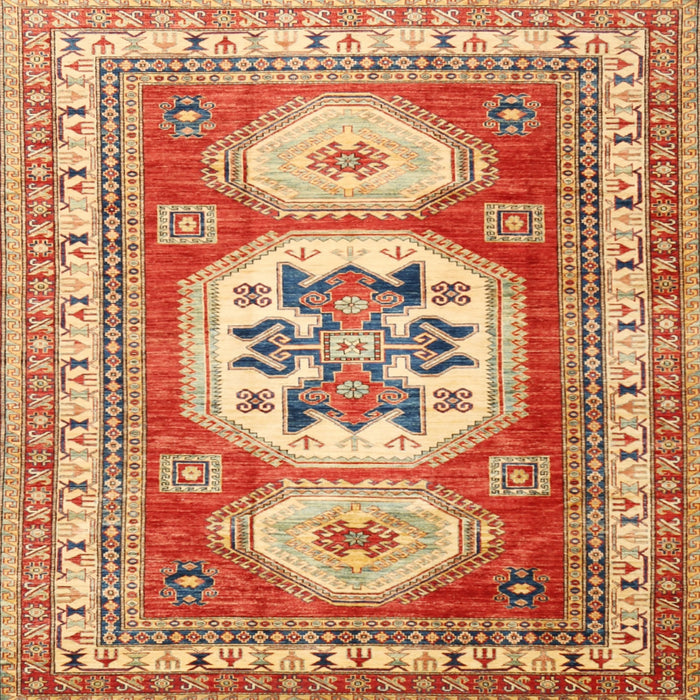Round Machine Washable Traditional Red Rug, wshtr3008