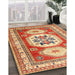 Traditional Red Geometric Rug in Family Room, tr3008