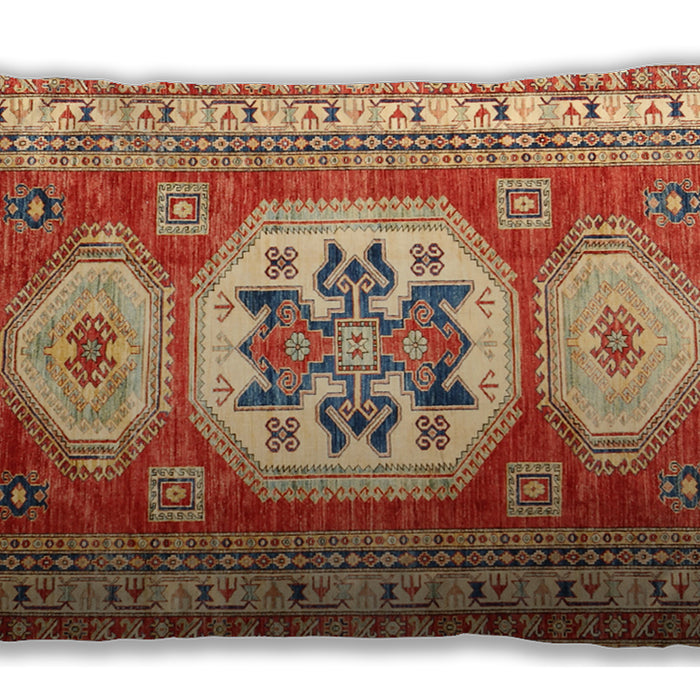 Traditional Classic Rectangular Red Lumbar Throw Pillow, 13 inch by 19 inch, lbtr3008
