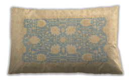 Traditional Classic Rectangular Brown Gold Lumbar Throw Pillow, 13 inch by 19 inch, lbtr3009