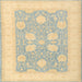 Square Traditional Brown Gold Oriental Rug, tr3009