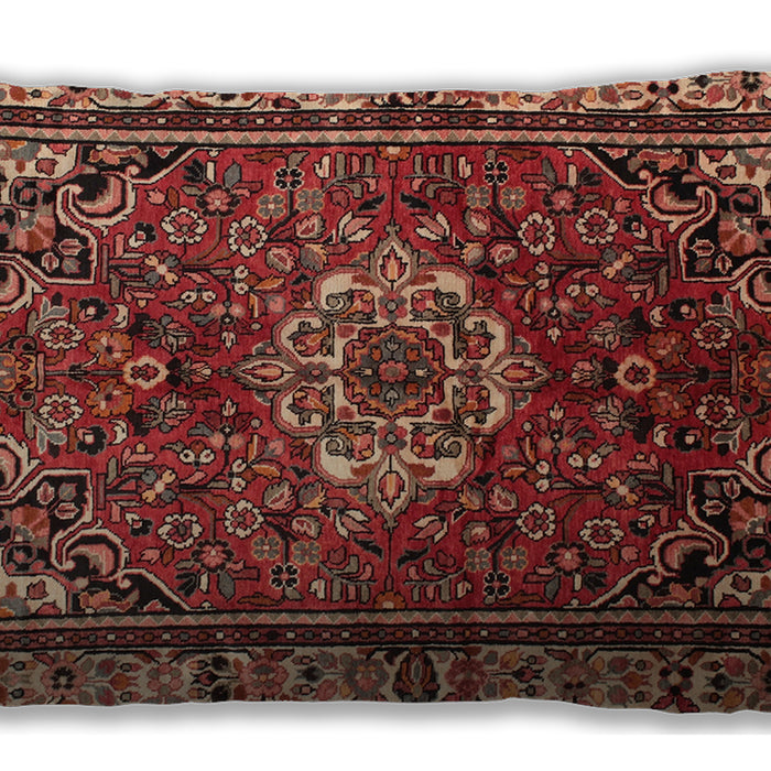 Traditional Classic Rectangular Saffron Red Lumbar Throw Pillow, 13 inch by 19 inch, lbtr300