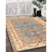 Traditional Orange Salmon Pink Oriental Rug in Family Room, tr3011