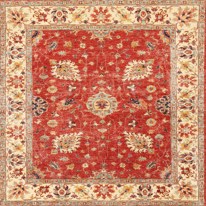 Square Traditional Red Oriental Rug, tr3012