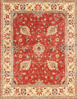 Machine Washable Traditional Fire Red Rug, wshtr3012