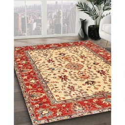 Traditional Red Persian Rug in Family Room, tr3013