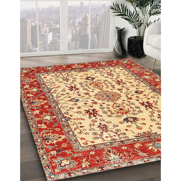 Machine Washable Traditional Red Rug in a Family Room, wshtr3013