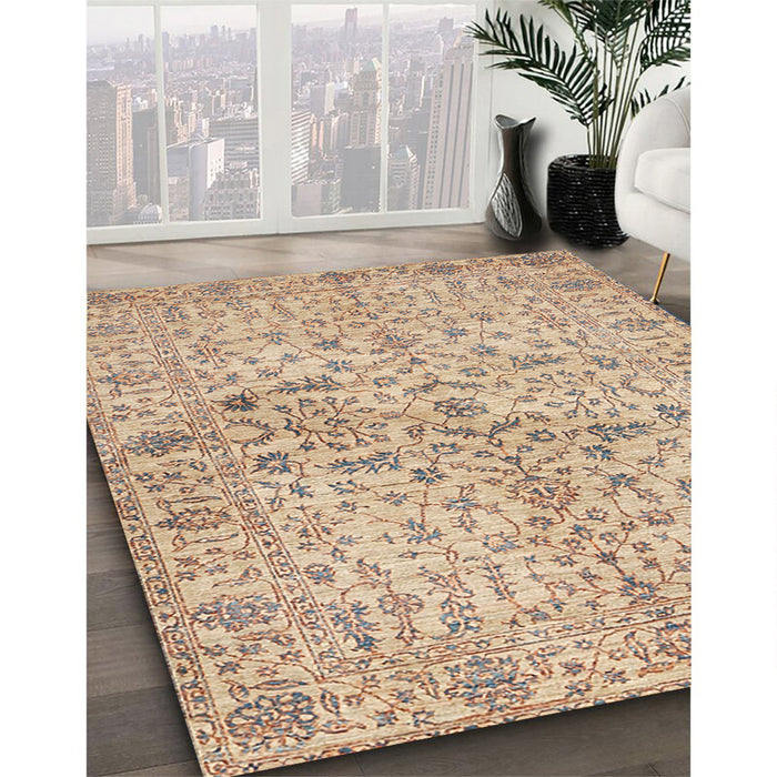 Machine Washable Traditional Brown Rug in a Family Room, wshtr3014