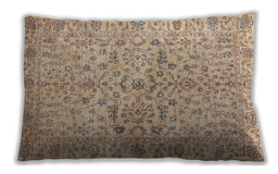 Traditional Classic Rectangular Brown Lumbar Throw Pillow, 13 inch by 19 inch, lbtr3014