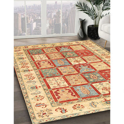 Machine Washable Traditional Chrome Gold Yellow Rug in a Family Room, wshtr3015