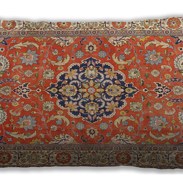 Traditional Classic Rectangular Red Lumbar Throw Pillow, 13 inch by 19 inch, lbtr3018
