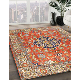 Machine Washable Traditional Red Rug in a Family Room, wshtr3018