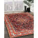 Machine Washable Traditional Orange Salmon Pink Rug in a Family Room, wshtr301