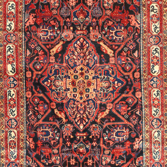 Machine Washable Traditional Orange Salmon Pink Rug, wshtr301