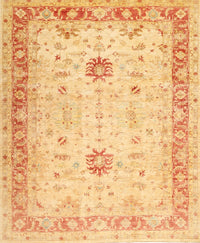 Machine Washable Traditional Orange Rug, wshtr3020