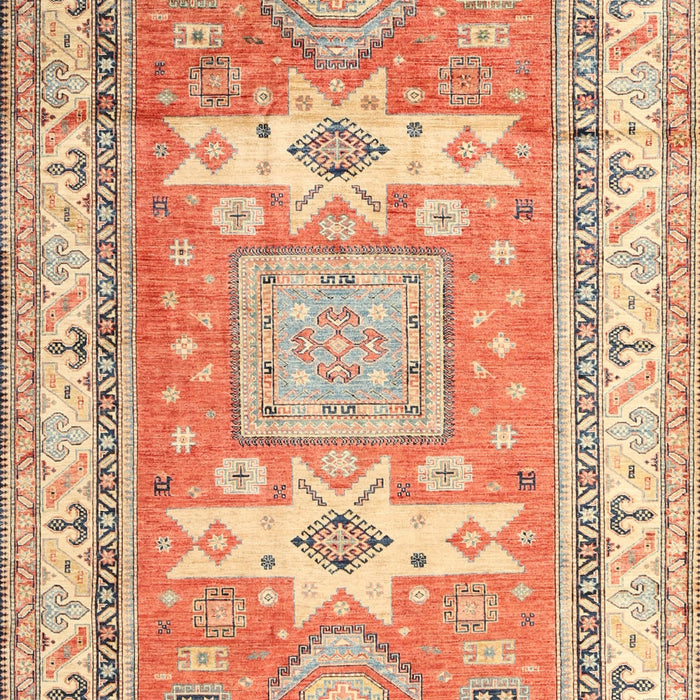 Traditional Chocolate Brown Geometric Rug, tr3022