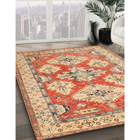 Traditional Red Geometric Rug, tr3023