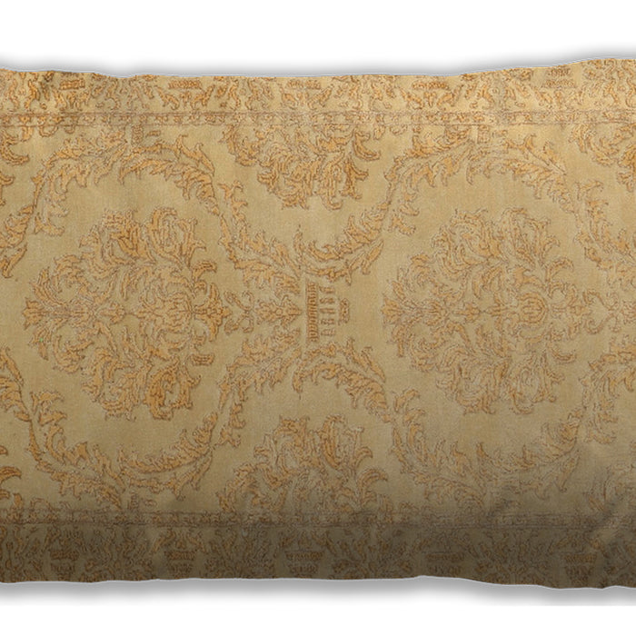 Traditional Classic Rectangular Orange Lumbar Throw Pillow, 13 inch by 19 inch, lbtr3026