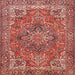 Square Traditional Light Copper Gold Persian Rug, tr3027