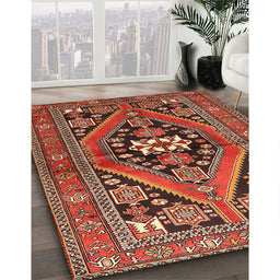 Machine Washable Traditional Tomato Red Rug in a Family Room, wshtr3029