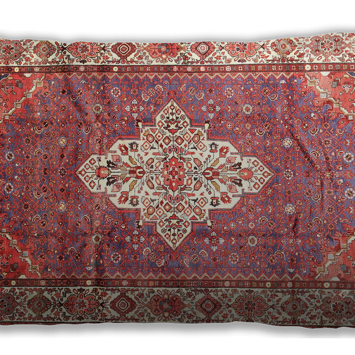 Traditional Classic Rectangular Red Lumbar Throw Pillow, 13 inch by 19 inch, lbtr302