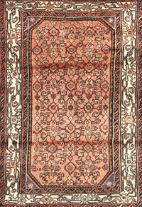 Machine Washable Traditional Dark Sienna Brown Rug, wshtr3030