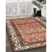 Traditional Dark Sienna Brown Persian Rug in Family Room, tr3030