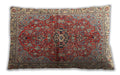 Traditional Classic Rectangular Fire Brick Red Lumbar Throw Pillow, 13 inch by 19 inch, lbtr3031