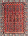 Machine Washable Traditional Tomato Red Rug, wshtr3032