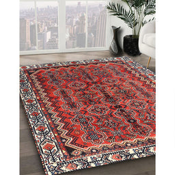 Traditional Red Persian Rug in Family Room, tr3032