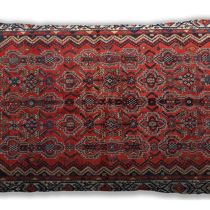 Traditional Classic Rectangular Tomato Red Lumbar Throw Pillow, 13 inch by 19 inch, lbtr3032